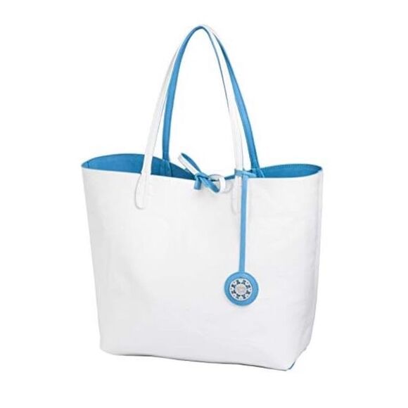 Sydney Love Handbags - Sydney Love Vegan Leather Reversible Tote & Crossbody Set (Tropical Blue…​